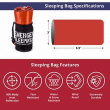 Load image into Gallery viewer, Emergency Portable Sleeping Bag
